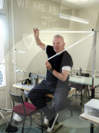 Jean-Paul Gaultier at the company's headquarters in Paris