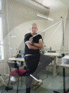 Jean-Paul Gaultier at the company's headquarters in Paris