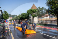 NEWS - Hochwasser Schweiz: Aufräumarbeiten in Luzern, Lage hat sich entspannt