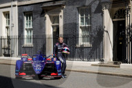 Formula E Racing car in Downing Street