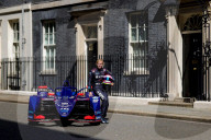 Formula E Racing car in Downing Street