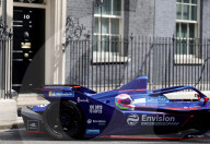 Formula E Racing car in Downing Street