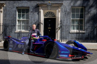 Formula E Racing car in Downing Street