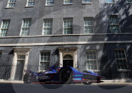 Formula E Racing car in Downing Street