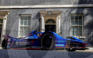 Formula E Racing car in Downing Street