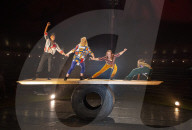 Revel Puck Circus bring ‘The Wing Scuffle Spectacular – a celebration of fear’ to Leyton Jubilee Park, London.
