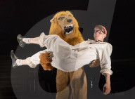 Revel Puck Circus bring ‘The Wing Scuffle Spectacular – a celebration of fear’ to Leyton Jubilee Park, London.