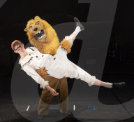 Revel Puck Circus bring ‘The Wing Scuffle Spectacular – a celebration of fear’ to Leyton Jubilee Park, London.