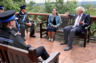 Prime Minister Boris Johnson & Home Sec visits Surrey Police HQ