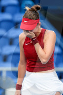 TOKIO 2020 OLY - Belinda Bencic reagiert nach ihrem Sieg im Halbfinale des Dameneinzel-Tennis 