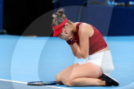 TOKIO 2020 OLY - Belinda Bencic reagiert nach ihrem Sieg im Halbfinale des Dameneinzel-Tennis 