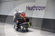 First arrivals at Heathrow airport from America to the UK since restrictions lifted.