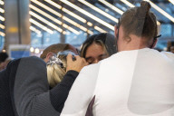 First arrivals at Heathrow airport from America to the UK since restrictions lifted.