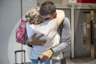 First arrivals at Heathrow airport from America to the UK since restrictions lifted.