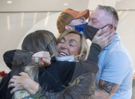 First arrivals at Heathrow airport from America to the UK since restrictions lifted.