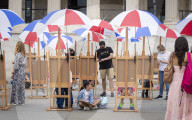 Sketch in the Square, Trafalgar Square, London, Great Britain 4th August 2021 