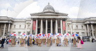 Sketch in the Square, Trafalgar Square, London, Great Britain 4th August 2021 
