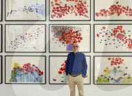 Brian Clarke creates field of poppies in memory of his friend Linda McCartney.