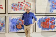 Brian Clarke creates field of poppies in memory of his friend Linda McCartney.