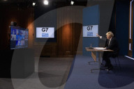 Prime Minister Boris Johnson holds virtual G7 meeting