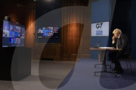 Prime Minister Boris Johnson holds virtual G7 meeting