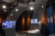 Prime Minister Boris Johnson holds virtual G7 meeting