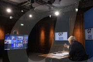 Prime Minister Boris Johnson holds virtual G7 meeting