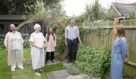 A performance for Ceinwen Giles, founder of the SHINE cancer charity from the cast of Hopes & Fears who perform a duet and two arias from the work at her house in Lewisham, London, Great Britain 
Performance 
27th August 2021