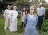 A performance for Ceinwen Giles, founder of the SHINE cancer charity from the cast of Hopes & Fears who perform a duet and two arias from the work at her house in Lewisham, London, Great Britain 
Performance 
27th August 2021