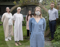 A performance for Ceinwen Giles, founder of the SHINE cancer charity from the cast of Hopes & Fears who perform a duet and two arias from the work at her house in Lewisham, London, Great Britain 
Performance 
27th August 2021