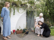A performance for Ceinwen Giles, founder of the SHINE cancer charity from the cast of Hopes & Fears who perform a duet and two arias from the work at her house in Lewisham, London, Great Britain 
Performance 
27th August 2021