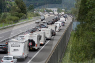 NEWS - Stau auf der Gotthardautobahn bei Wassen