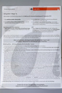 NEWS - Stimmzettel der Bundestagswahl zum 20. Deutschen Bundestag am 26. September