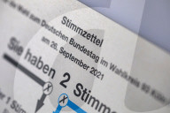 NEWS - Stimmzettel der Bundestagswahl zum 20. Deutschen Bundestag am 26. September
