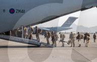 UK military personnel depart from Kabul