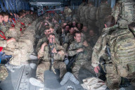 UK military personnel depart from Kabul