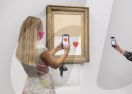 Banksy’s Love is in the bin at Sotheby’s, London. The painting famously shredded by Banksy after it last sold at Sotheby’s in 2018.