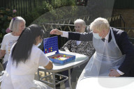 Boris Johnson and Rishi Sunak visit Westport Care Home