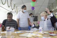 Boris Johnson and Rishi Sunak visit Westport Care Home