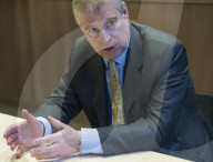 Prince Andrew pictured during an interview a part of the 'Pitch@Palace' event