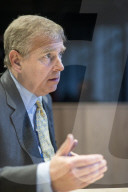 Prince Andrew pictured during an interview a part of the 'Pitch@Palace' event