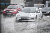 London was hit by heavy rainstorm on Tuesday morning