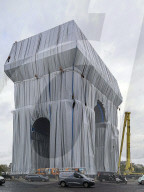 NEWS - Paris: Der L' Arc de Triomphe ist als Christo-Kunstwerk verhüllt