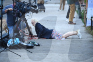 Carol Kirkwood was pulled to the ground by a guide dog