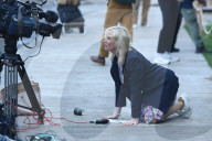 Carol Kirkwood was pulled to the ground by a guide dog
