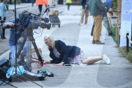 Carol Kirkwood was pulled to the ground by a guide dog