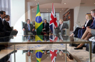 Prime Minister Boris Johnson chairs a bilateral meeting