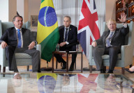 Prime Minister Boris Johnson chairs a bilateral meeting