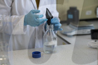 Conservation and Ecology makes a new material developed to absorb fibreglass fragments in the ocean.