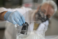 Conservation and Ecology makes a new material developed to absorb fibreglass fragments in the ocean.
